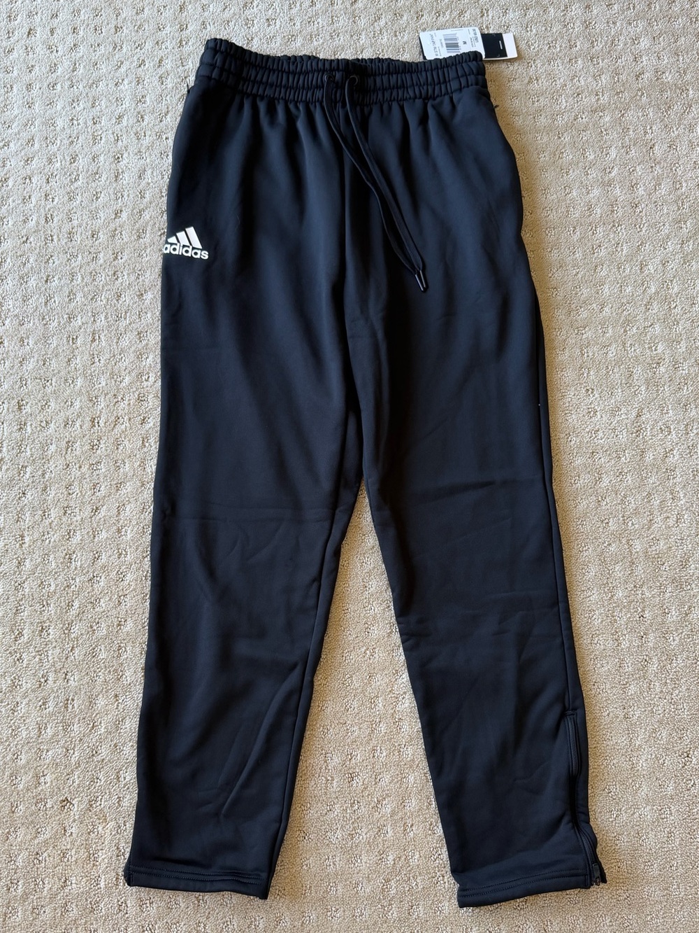 NWT Adidas Men’s Black Performance Pants, Size M